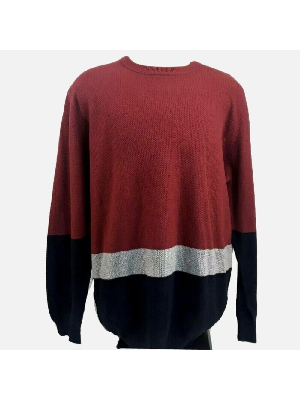 NWT Ben Sherman Textured Knit Pullover Shirt Mens 2XL Color Block Cotton